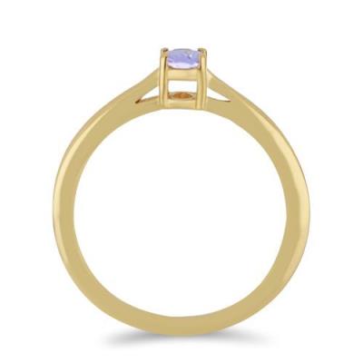 BUY 925 SILVER WITH TANZANITE GEMSTONE RING IN GOLD PLATED